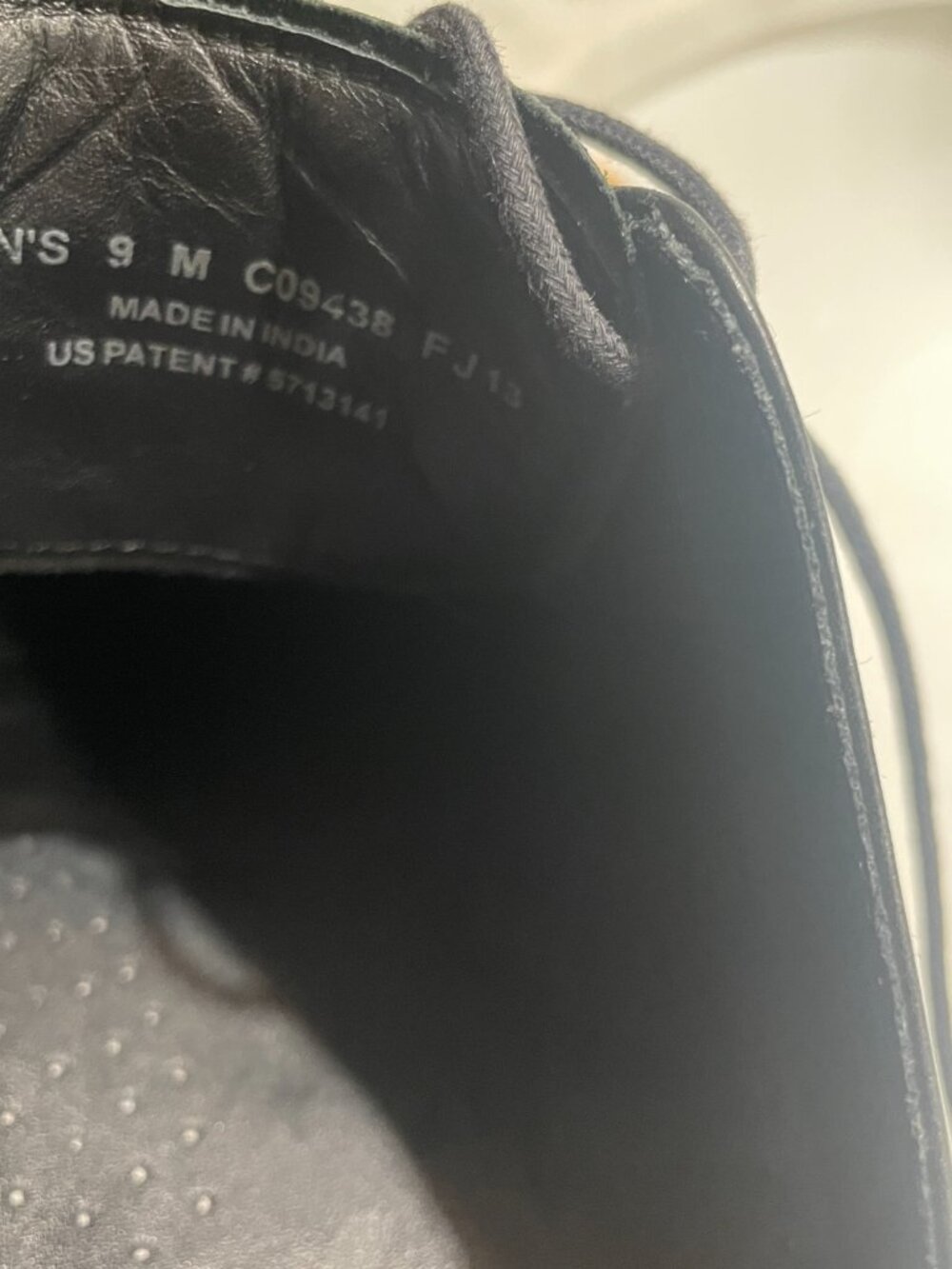 Cole Haan Air Men Shoe Adams Size 9 M Apron Derby Black Oxford C09438 - Picture 10 of 11